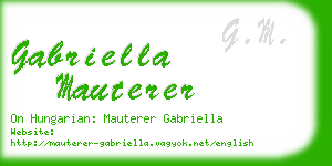 gabriella mauterer business card